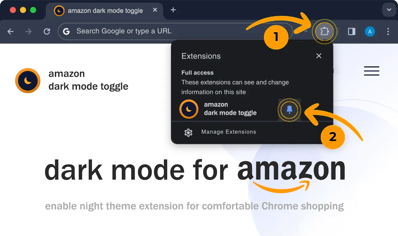 How to pin the extension